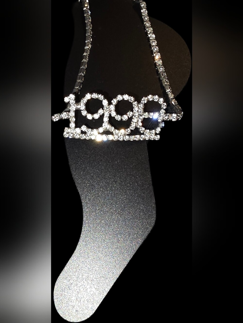 "1998" Rhinestone Ankle Bracelet